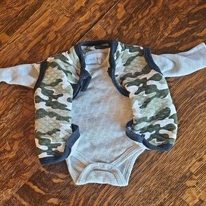 Bloomin' Baby Camouflage Onesie with Vest